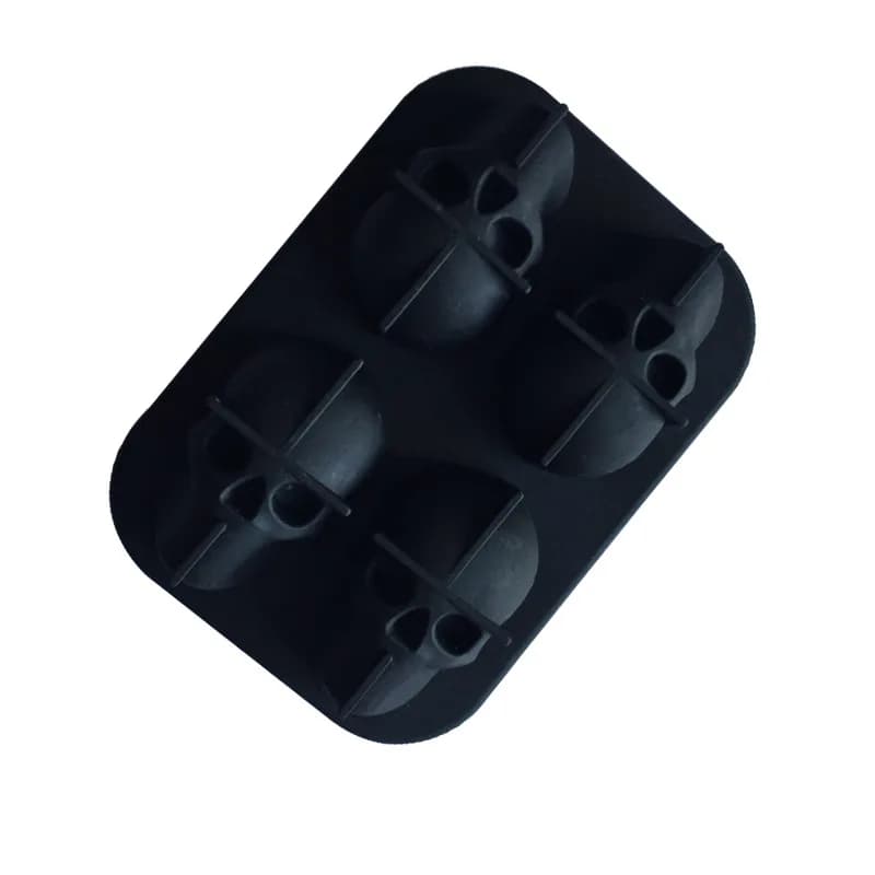 Griglia per ghiaccio con teschio in silicone, stampo per griglia per ghiaccio a quattro barre XG219