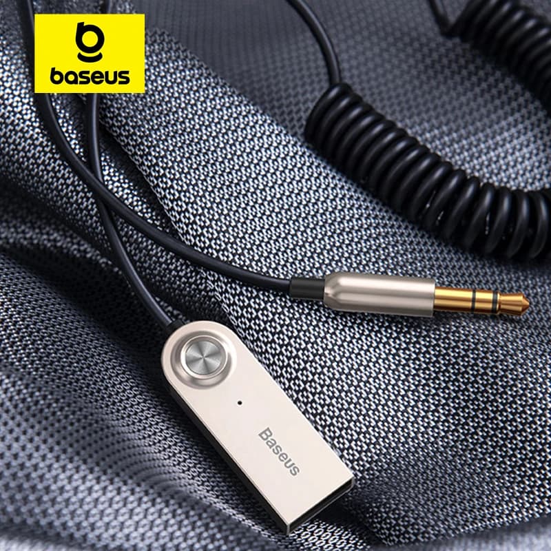 Baseus Bluetooth Transmitter Wireless Bluetooth Receiver 5.0 Auto AUX Bluetooth Adapter 3.5 mm Audio Cable for Speaker Headphones