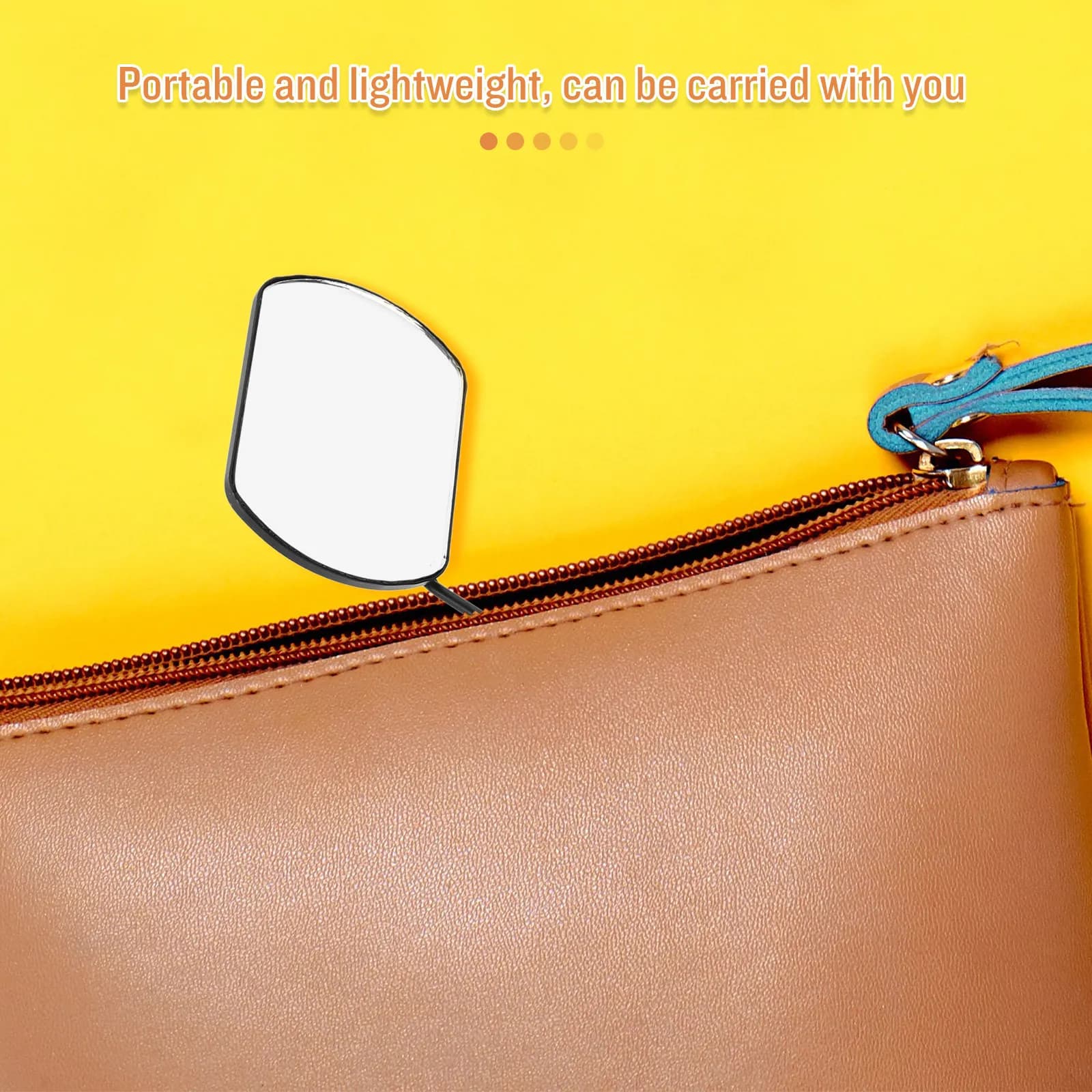 Stainless Steel Portable Mirror for Application Fin Eyelashes, Magnifying Glass for Makeup, Clear Vision