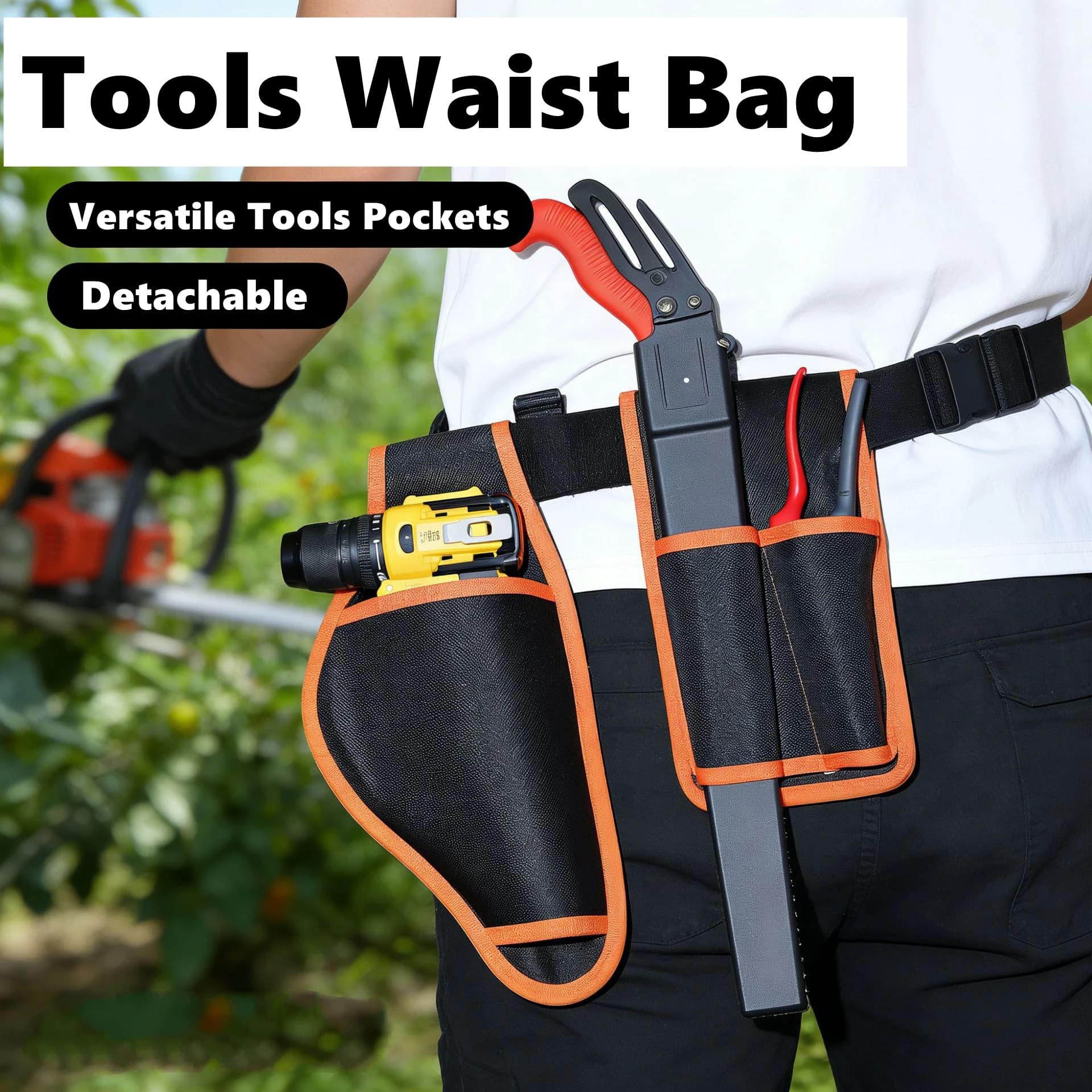 Garden Tools for Electric Scissors with Battery and Belt, Portable Bag for Foreign Scissors