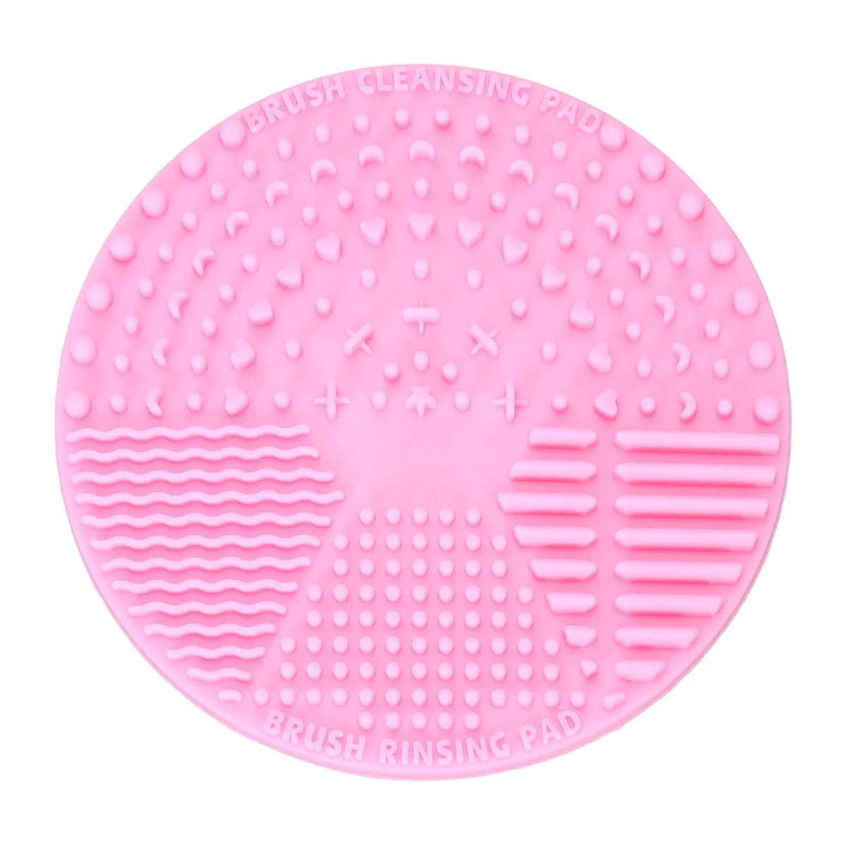 Makeup Brush Cleaning Pad Round Silicone Scrubber Tool Gentle Deep Clean Portable Handgrip Design for All Brushes Easy Rinse