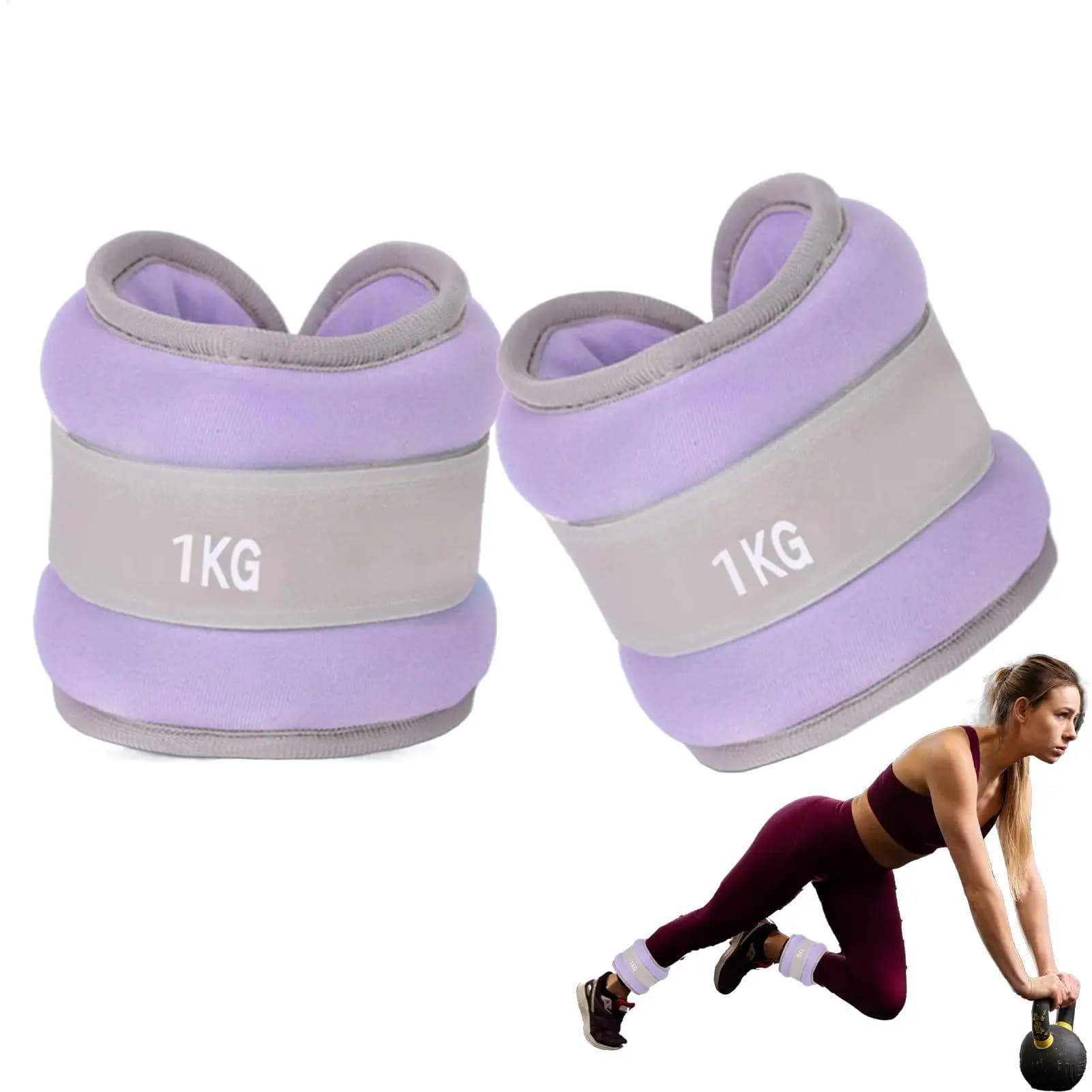 Ankle Weights Leg Weight Belt 2 Pieces Removable Sand Bag Anti-slip For Gym Running Yoga Pilates Fitness Training