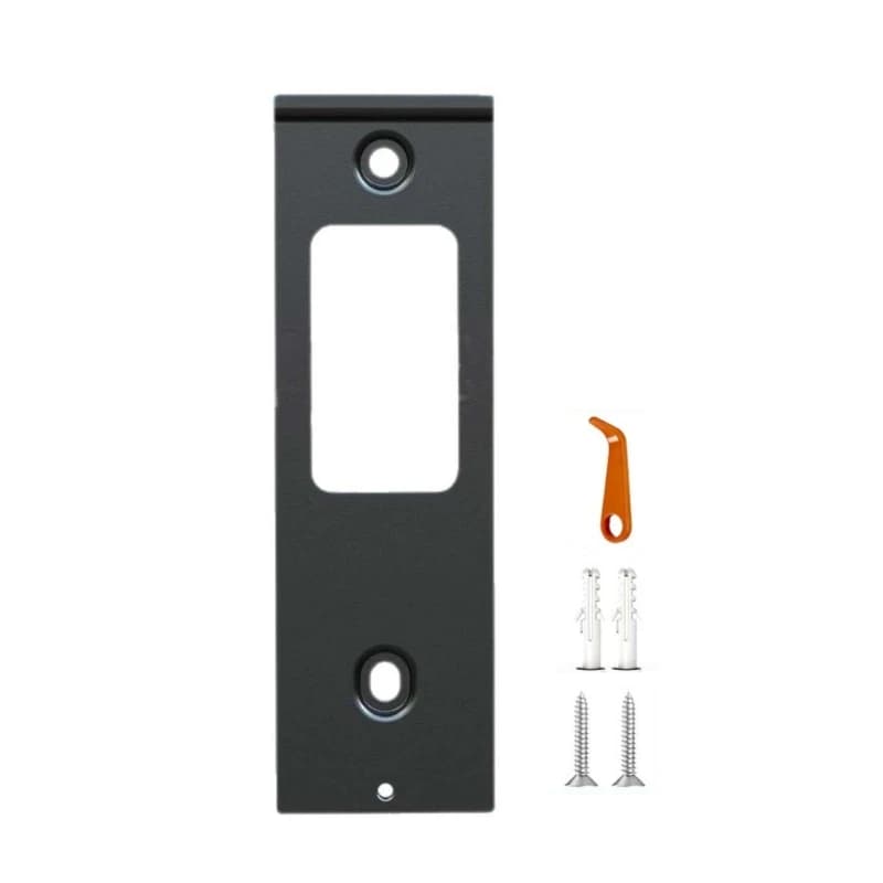 Video Doorbell Replacement Backplate Metal Mounting Plate with Screws, Anchors, and Removal Black Repair Plate H8WD