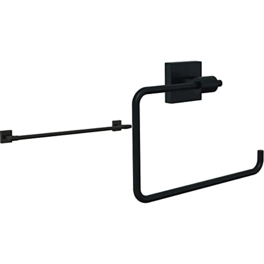 Maxted Portasciugamani da 24 pollici nero opaco Accessori per il bagno MAX24-FB e MAX46-FB Anello portasciugamani Maxted in nero opaco
