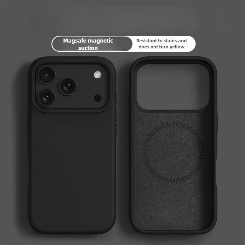 Liquid Silicone Magnetic for MagSafe Phone Case for IPhone17ProMax 16 15 14 13 17 Solid Color Skin Protection Soft Back Cover