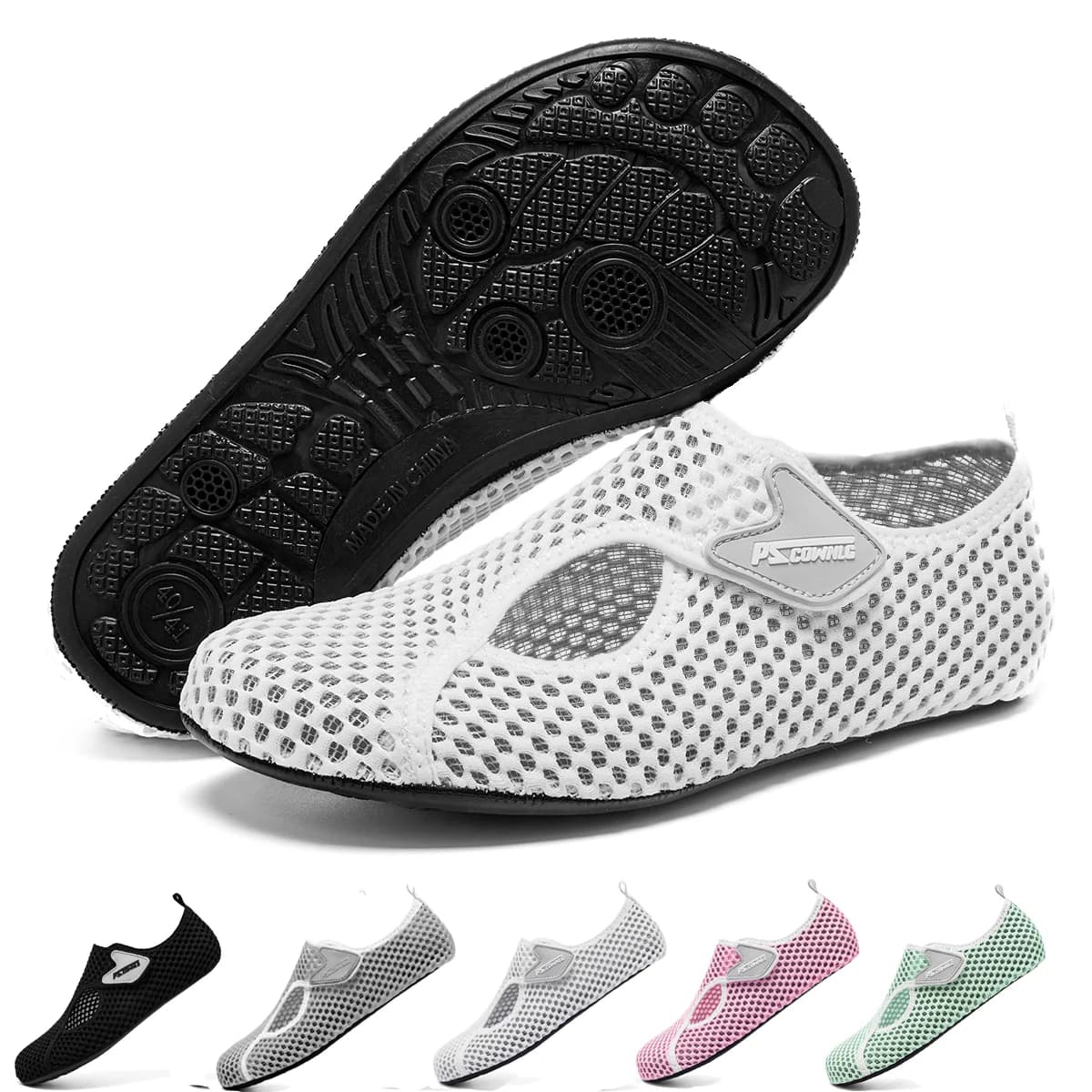 Versione ampia Scarpe da acqua per esterni Comodi calzini da spiaggia ad asciugatura rapida Scarpe a piedi nudi Uomo donna Scarpe da ginnastica da nuoto Scarpe casual da yoga