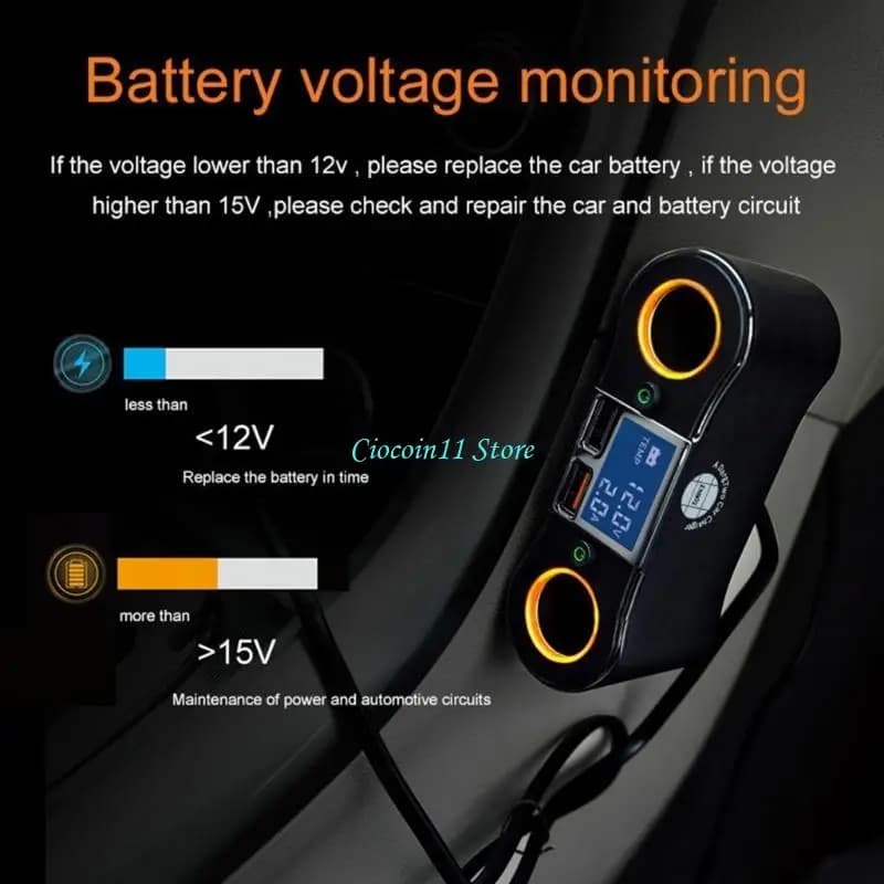 Y1UB Convenient USB Car Car Power Adapter Vehicle set for Travelers