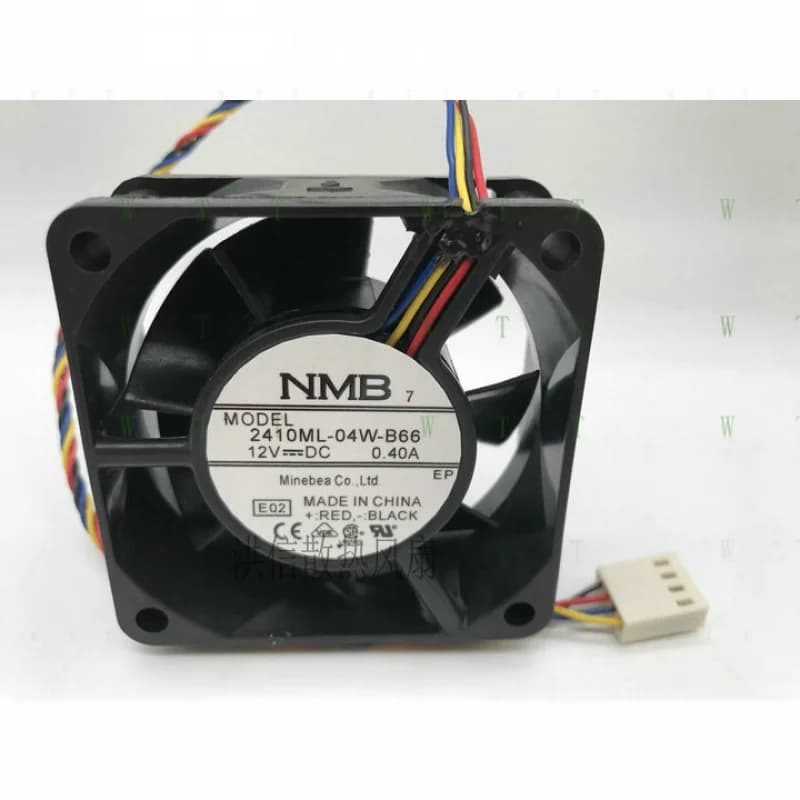 H 1 Pcs for NMB Fan 2410ML-04W-B66 12V 0.40A 6025 6cm 4-Wire Chassis Cooling Fan
