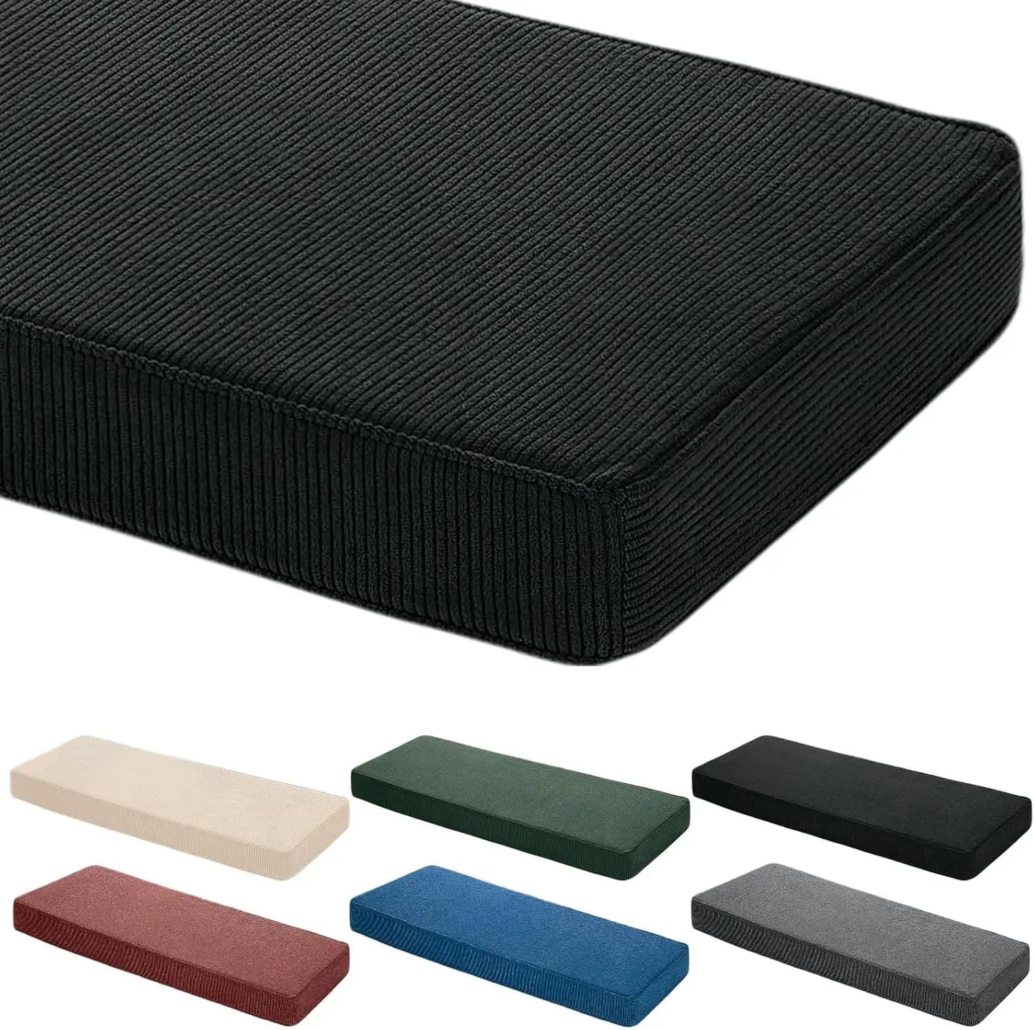 Cuscino per panca in velluto a coste personalizzato da 5 cm, imbottitura decorativa per divano, sedia, finestra a bocca di lupo, per interni ed esterni, giardino, patio