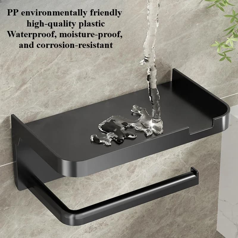 Porta carta igienica Portaoggetti in plastica Porta asciugamani da cucina Posizionamento di bottiglie di condimento Porta rotolo di carta da parete per il bagno