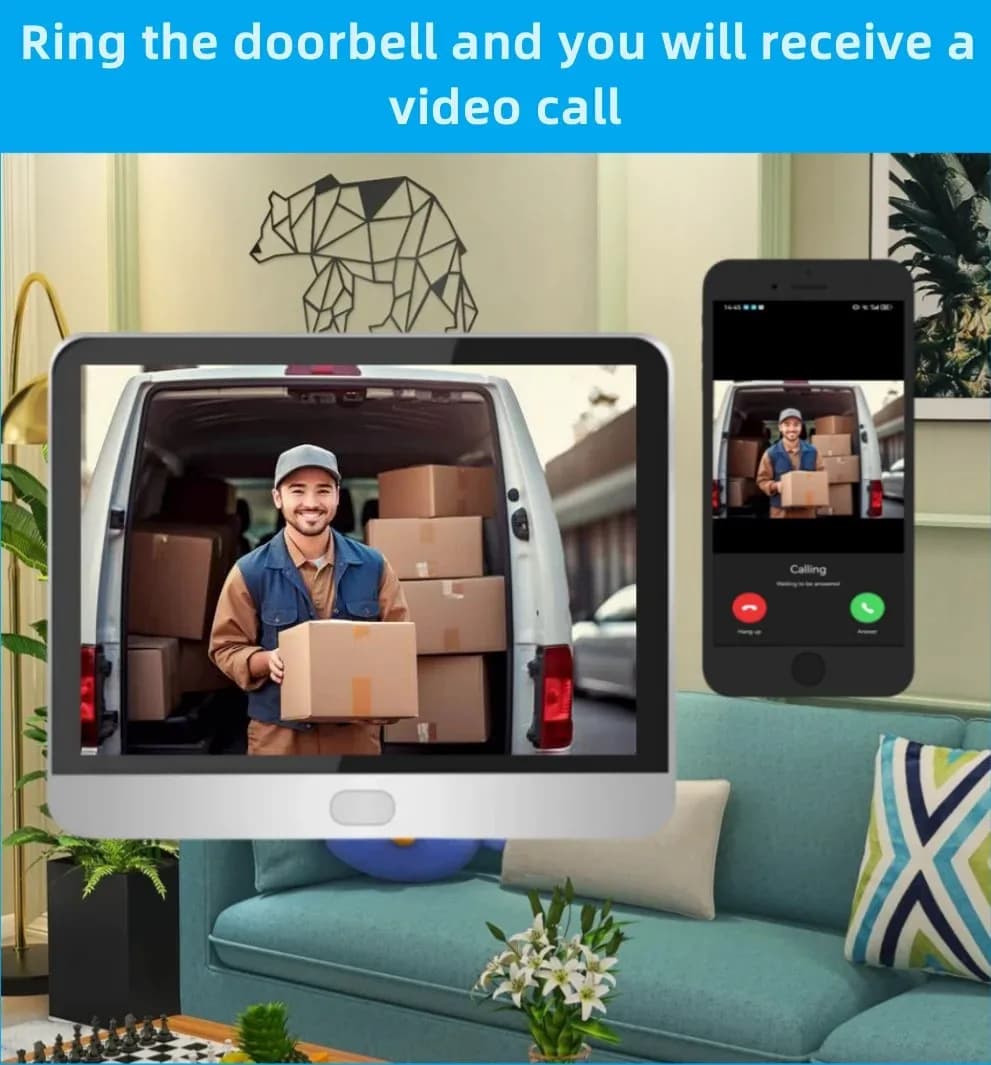 4.3 Inch Screen Tuya APP 3MP WiFi Doorbell Visual Door Peephole Video Door Phone Camera Home Security Door Camera