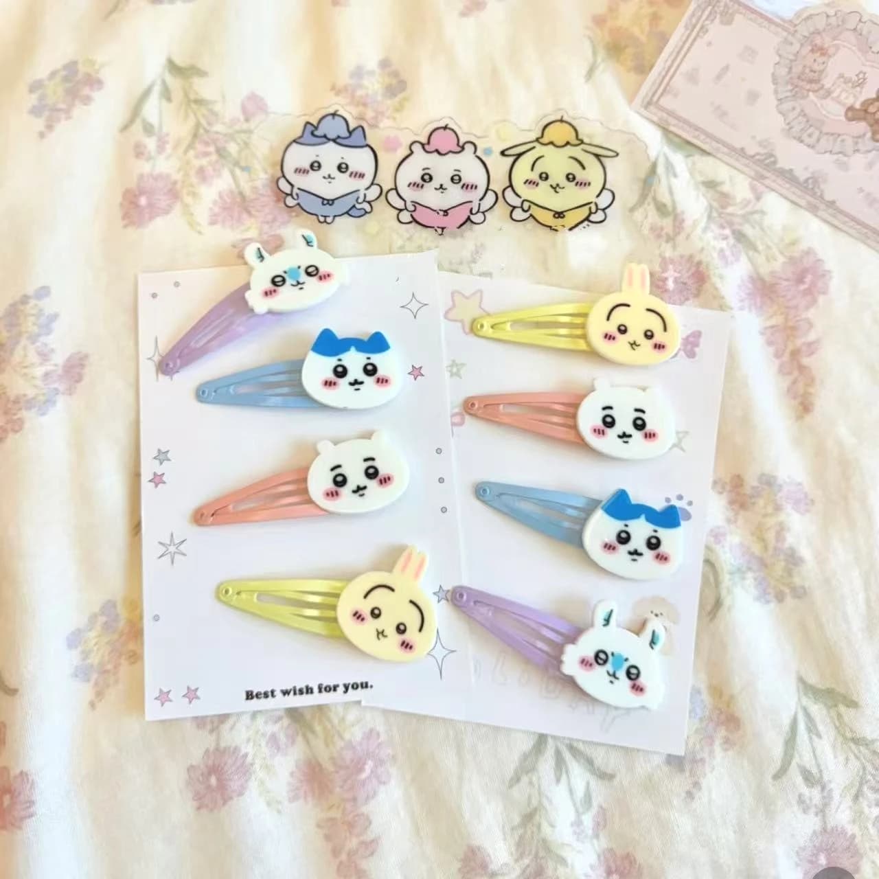Fermaglio per capelli Chiikawa BB con spacco laterale, dolce e adorabile, con un tocco femminile, adatto a tutte le occasioni, disponibile, idea regalo