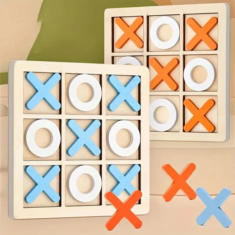 2 pezzi, gioco da tavolo Tic Tac Toe - Gioco classico per famiglie per bambini