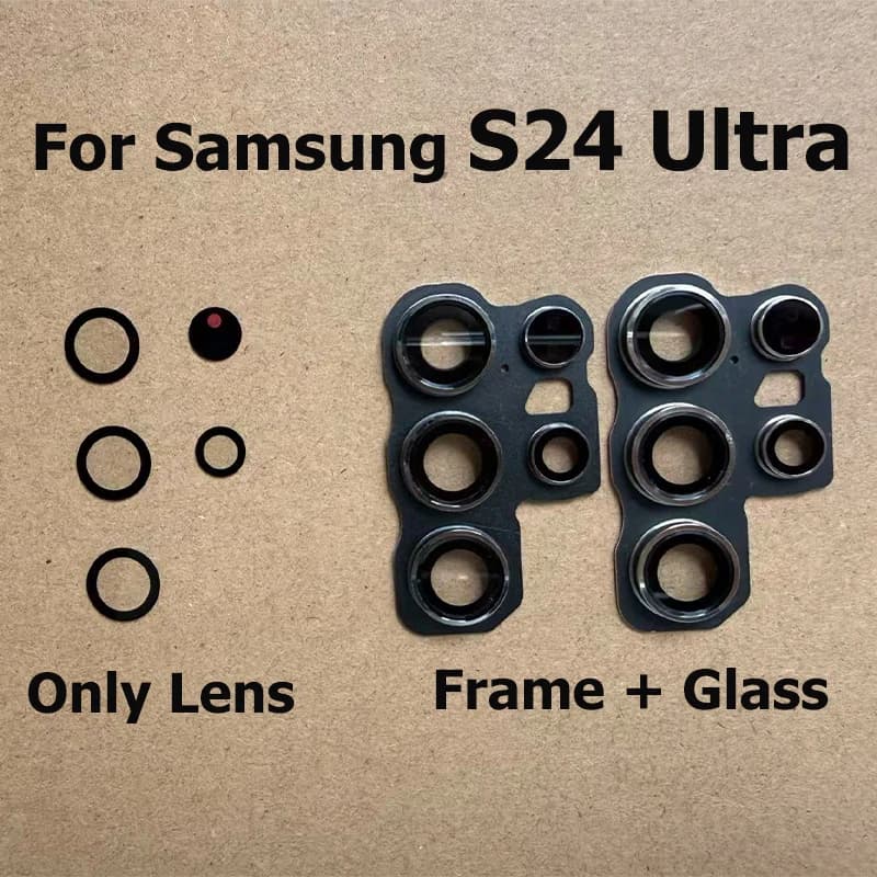 Rear Camera Glass Lens Cover For Samsung Galaxy S24 Ultra Back Camera Frame Holder Replacement Parts