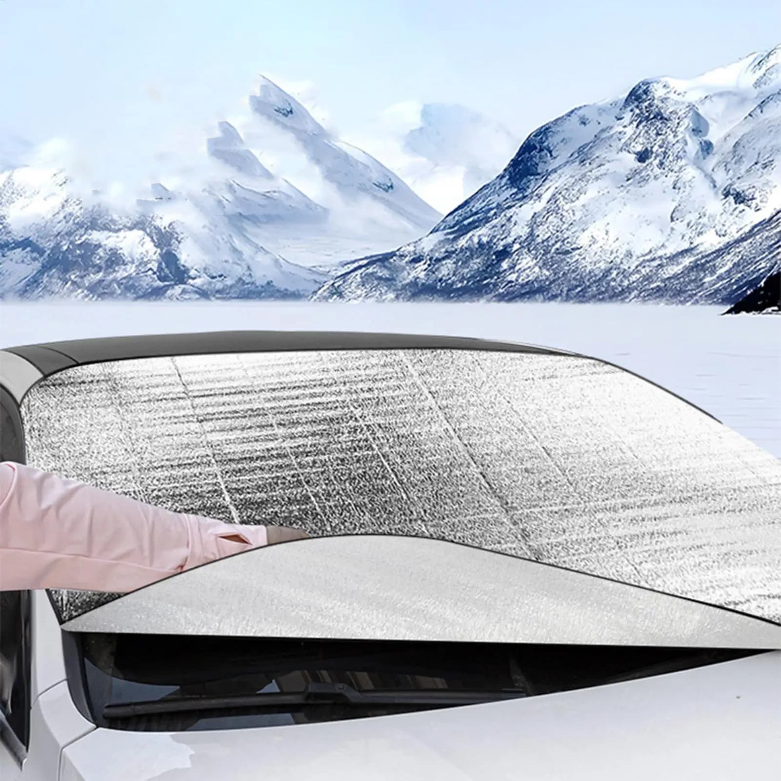 Parasole Auto Riflettente per Parabrezza, Copertura Antifurto Pieghevole Universale, Protezione Solare per Finestrini Anteriori