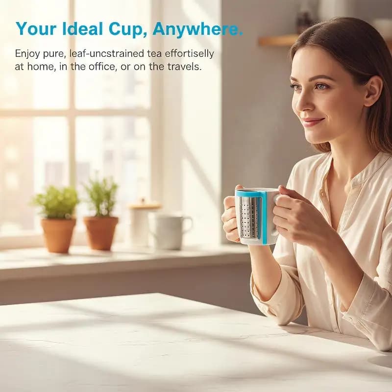 Stainless Steel Tea Diffuser Lightweight Smooth Outflow Precision Holes Easy Carry Strainer for Business Trip Herbal Tea Brewing