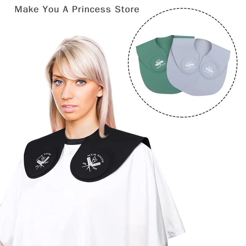 Collare per taglio capelli in silicone Scialli per tintura dei capelli Mantella per parrucchiere Protezione per collo Sciarpa per spalla per taglio di capelli