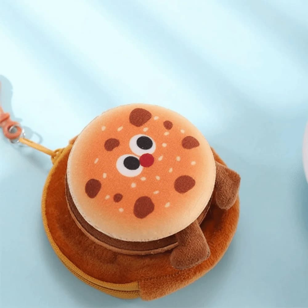 Durable Mini Coin Purse With Zipper Round Shape Zipper Wallet Portable Cartoon Pattern Headphone Storage Bag Travelling Storage