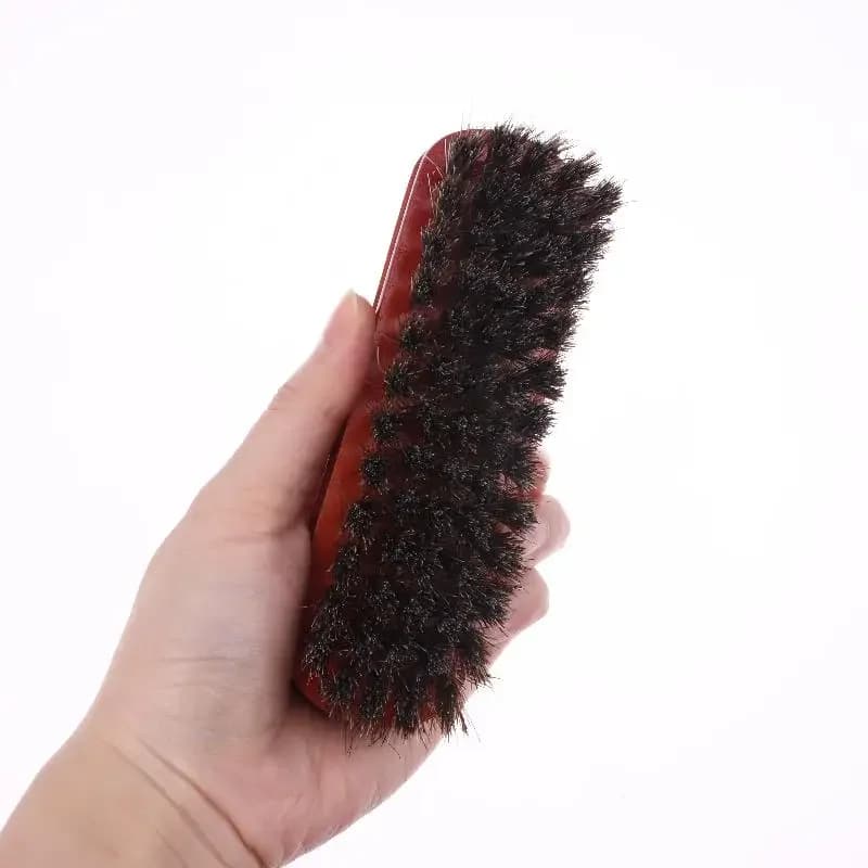 1 pz accessori per il lavaggio automatico spazzola per pulizia tessile in pelle di crine di cavallo per mobili interni auto borsa per abbigliamento spazzola per lucidatura lucida