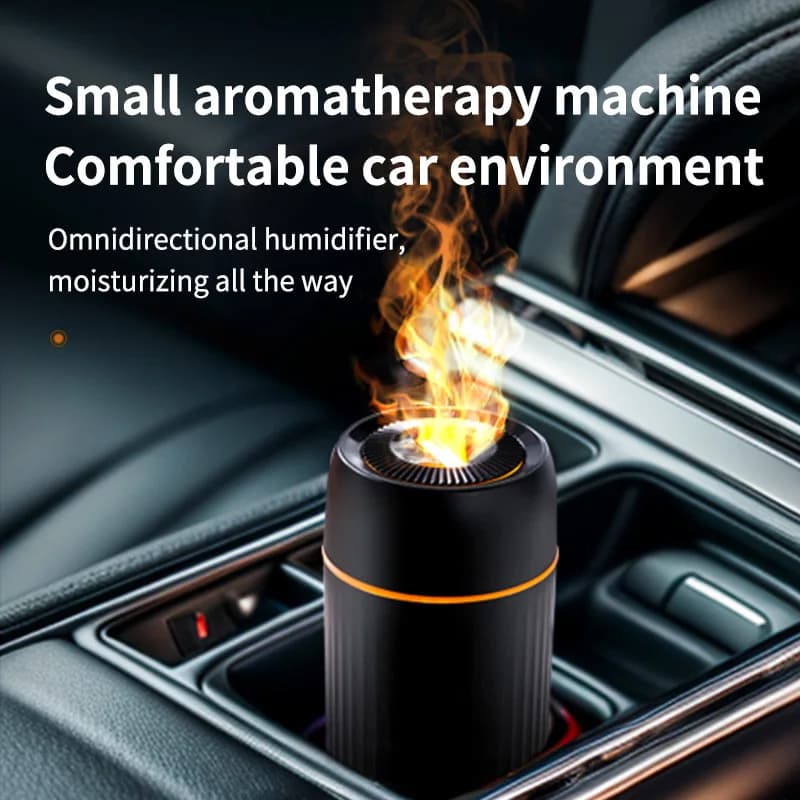 Diffuser humidifier for aromatherapy for cars with automatic LED light purifier and deodorant for aromatic environments for cars