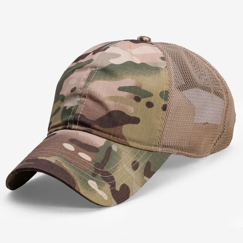 Big Size Camouflage Baseball Cap Male Summer Thin Breathable Sunshade Cap Outdoor Battle camouflage Mesh Caps Sunscreen Men Hat