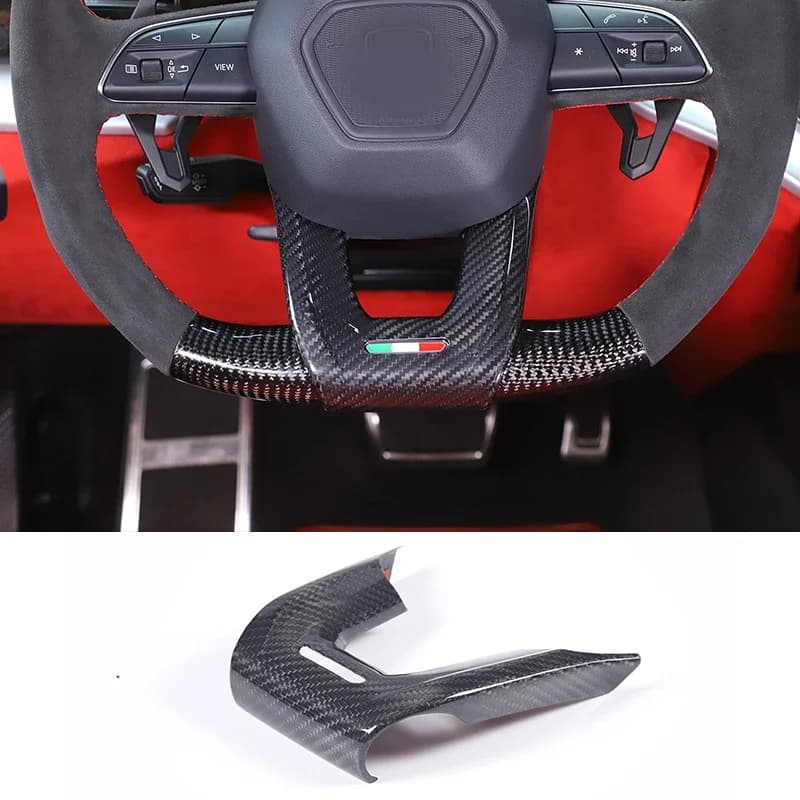 Per Lamborghini URUS/Urus SE 2018-2023 Volante in vera fibra di carbonio Copertura decorativa Trim Accessori auto Interni