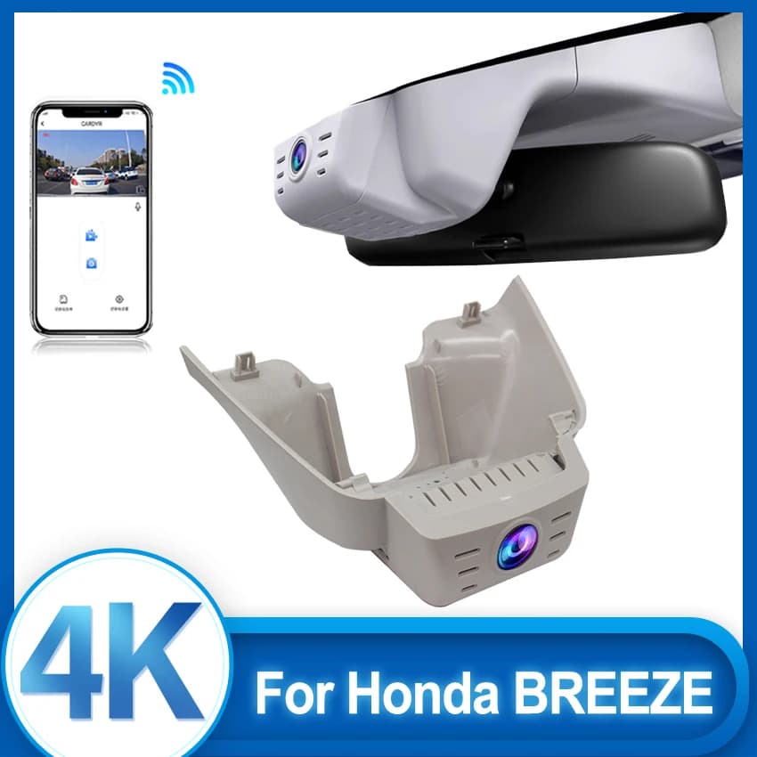Dash Cam 4K HD Wifi to Double Camera for Honda BREEZE CR-V CRV CR V Hybrid 6a Gen 2023 2024, DVR Auto Plug and Play with APP Control