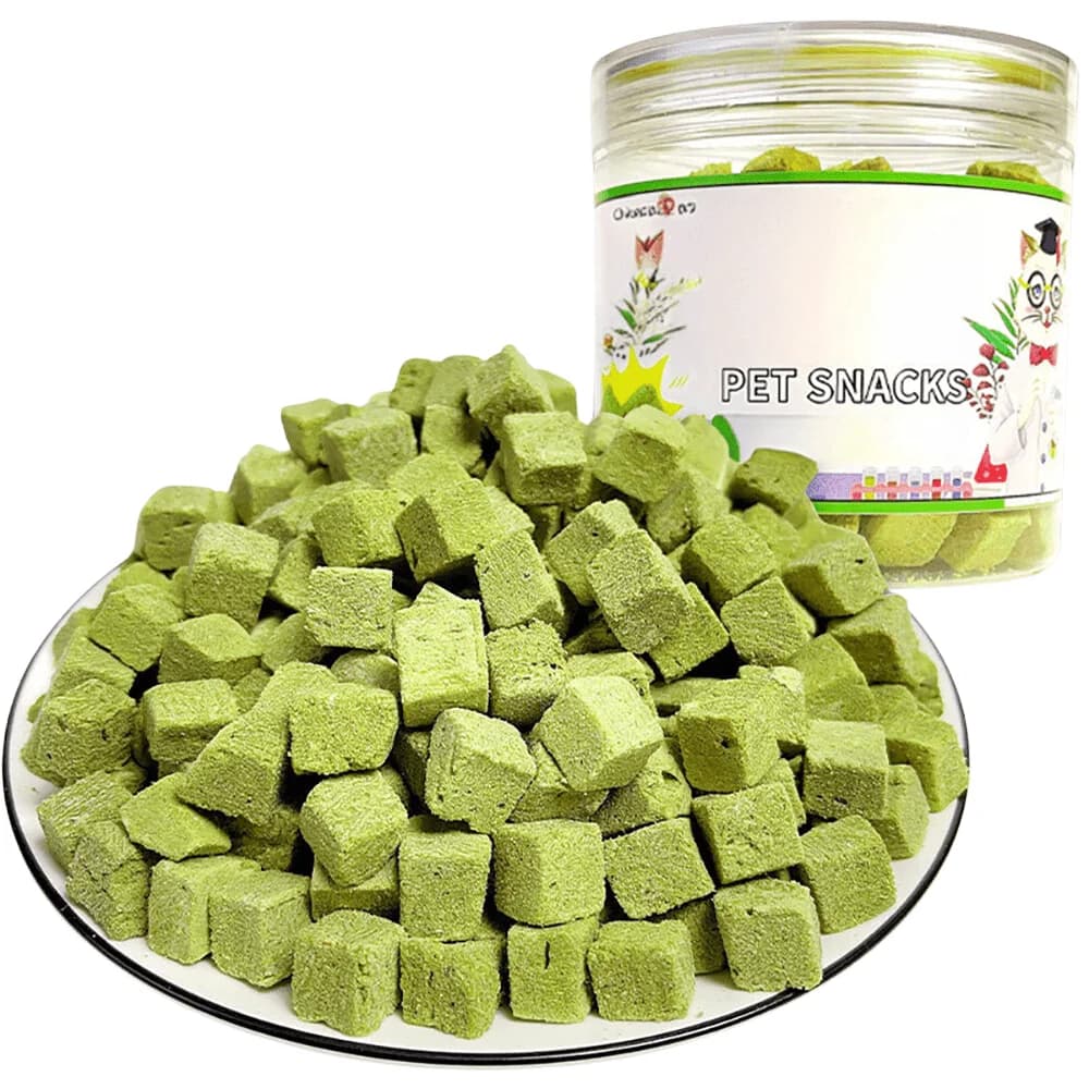 Dolcetti per erba per gatti da 3,8 once/100 g per supporto per palle di pelo e pulizia dei denti, dolcetti per palle di pelo al gusto di pollo per gatti