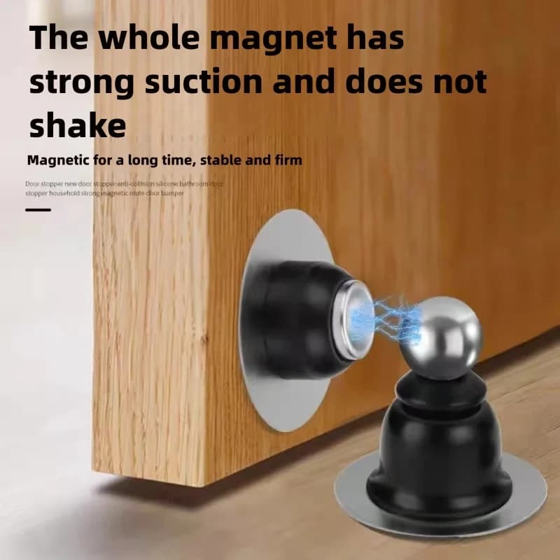 Hidden Magnetic Door Stopper: Stainless Steel Punch-Free Holder for Toilet, Glass Doors & Floors