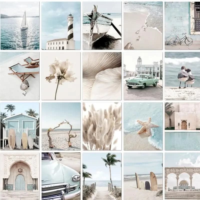 GATYZTORY 60x75cm Diy Frame Painting By Numbers On Canvas Acrylic Paint By Numbers For Adults Beach Drawing Oil Picture Diy Gift