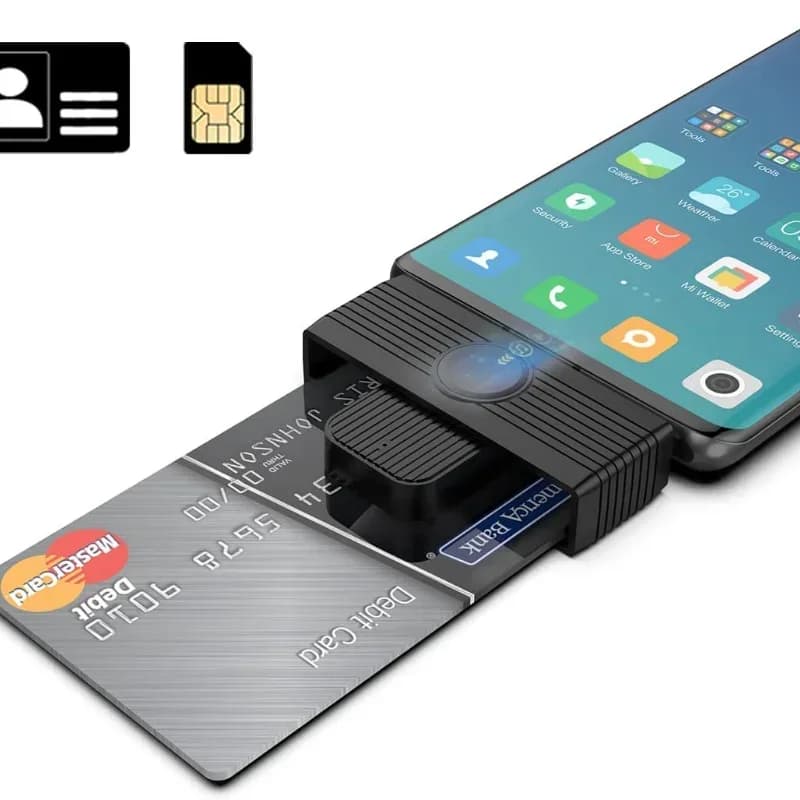 USB tipo c smart Card Reader memory ID Bank EMV electronic DNIE dni citizen sim cloner connector adapter per Mac OS, Windows