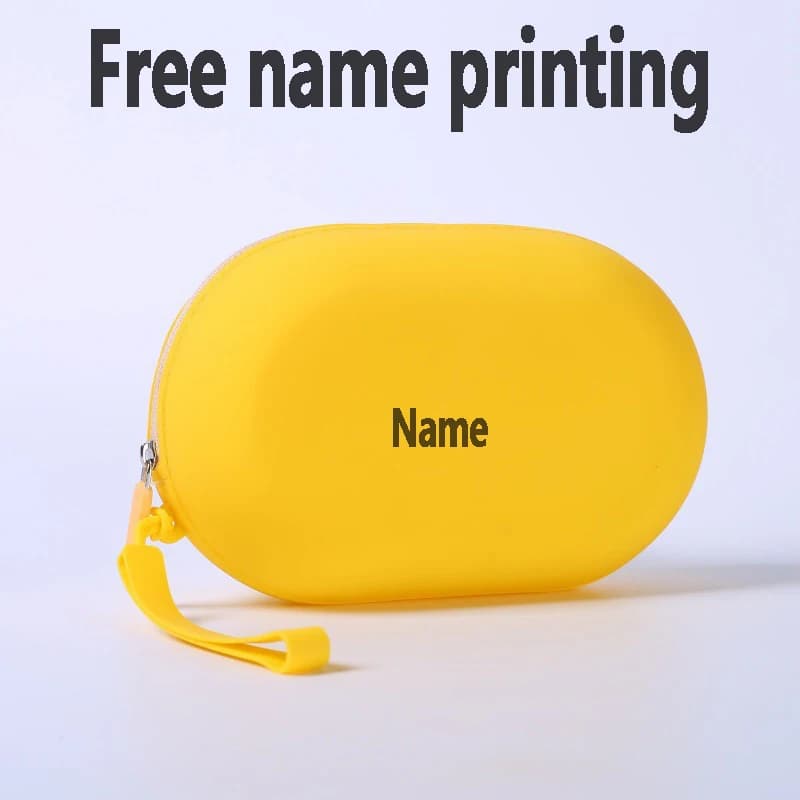 Silicone wash bag, waterproof, portable, business travel storage bag, free name printing, makeup bag, coin purse, personalized c