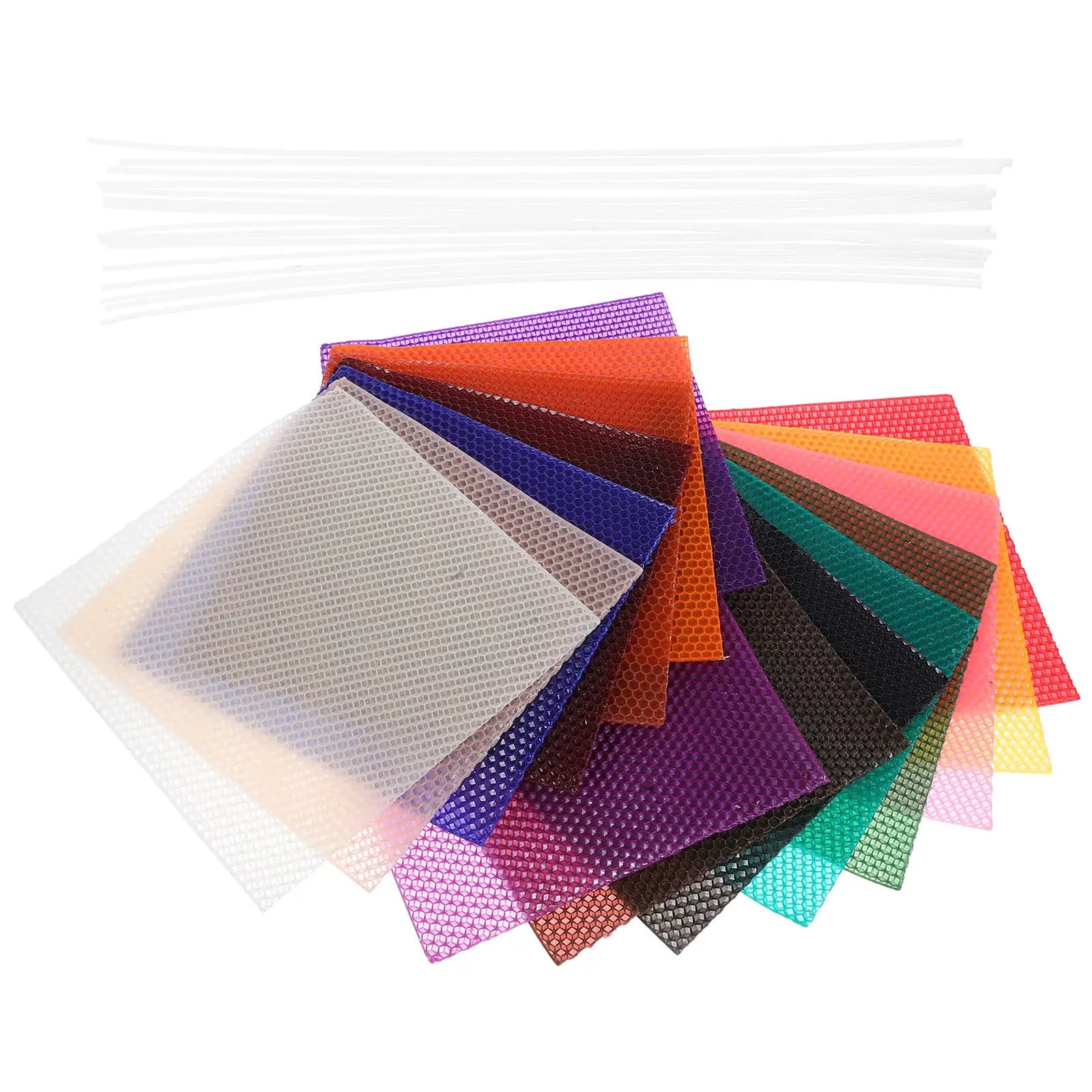 1Set Beeswax Sheets Honeycomb Wax Pre-Cut for DIY Crafting Handmade Candles Holiday Home Decor Beeswax Foundation Sheet