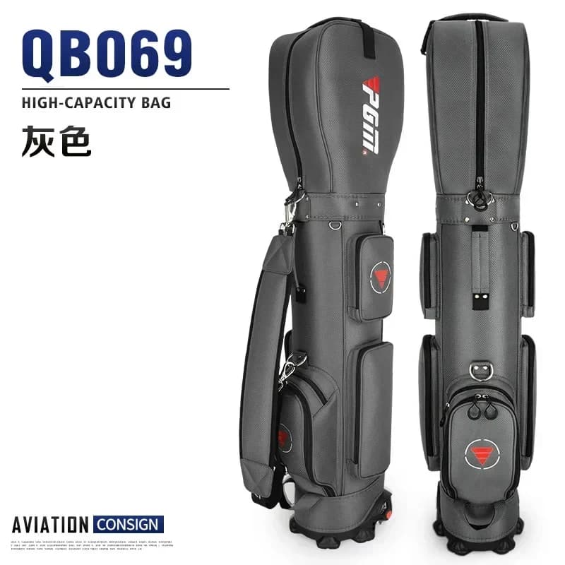 PGM Golf Bag With Wheels Ultra-light Sport Standard Golf Large Capacity Golf Aviation Ball Storage Multifunctional QB069