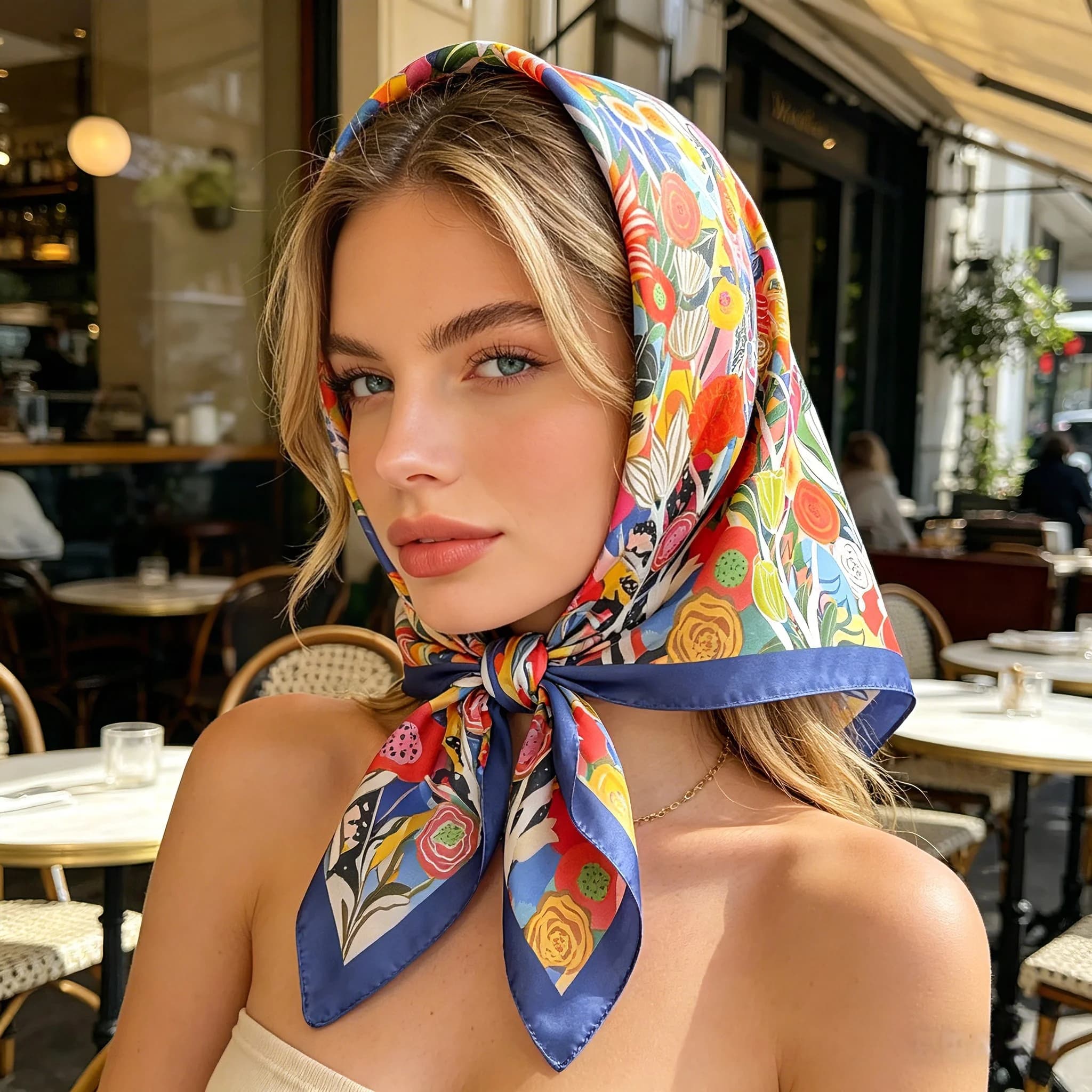 Nuova Bandana Designer 2026, Sciarpa Quadrata da Donna in Raso, Foulard, Hijab, Fascia per Capelli, Foulard da Polso, Lussuoso Fazzoletto per la Testa, Echarpe