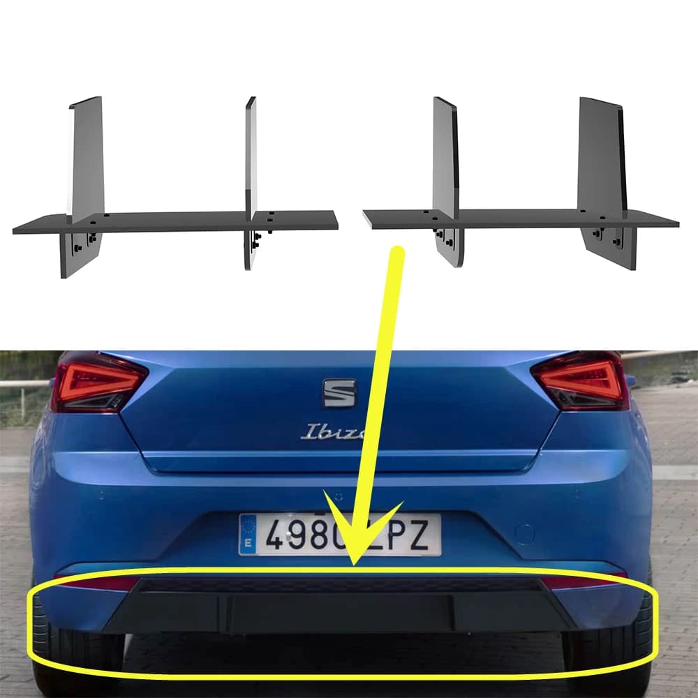 For Seat Ibiza Standard Edition 2017--2021 Year Diffuser Back Bumper Lip Spoiler Splitter Body Kit Accessories