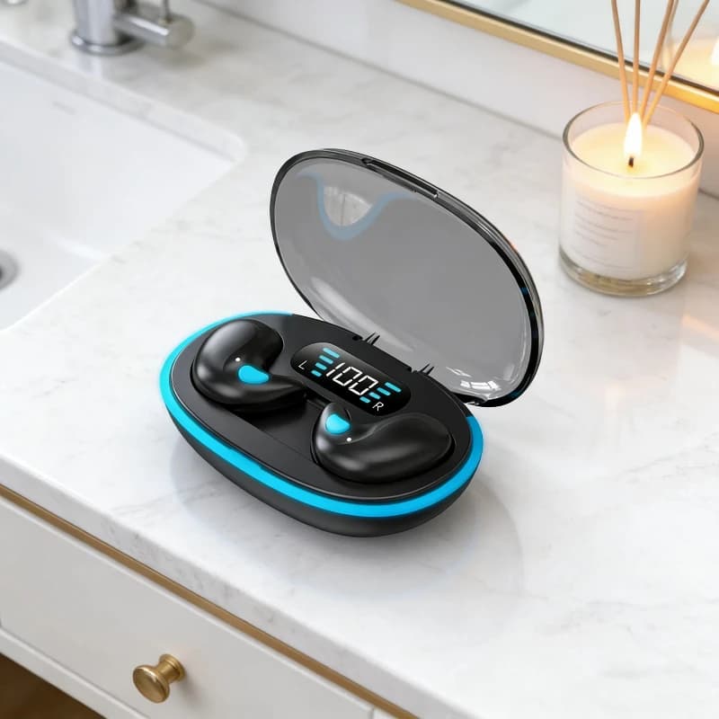 Cuffie X55 Wireless con Riduzione del Rumore, Auricolari Bluetooth 5.3 per Sport, Giochi e Sonno