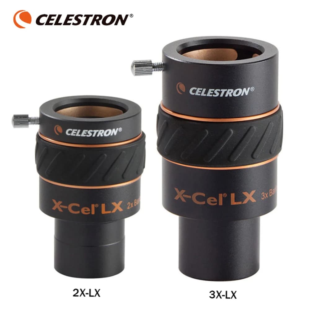 Celestron X-CEL LX 1.25" Telescopio Oculare Lente di Barlow 2X/ 3X Completamente multistrato