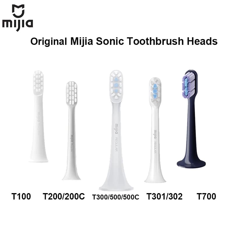 Original MIJIA Replacement Heads for Sonic Electric Brush, Compatible with T100 T200 T200C T301 T302 T500 T700