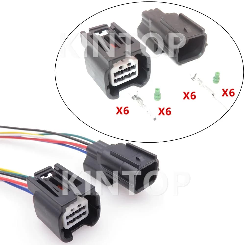 Set di 6 Connettori Impermeabili per Cavi Fari Auto, Assemblaggio AC, 7282-2764-30 7283-2764-30, Connettore Sigillato per Radar Auto