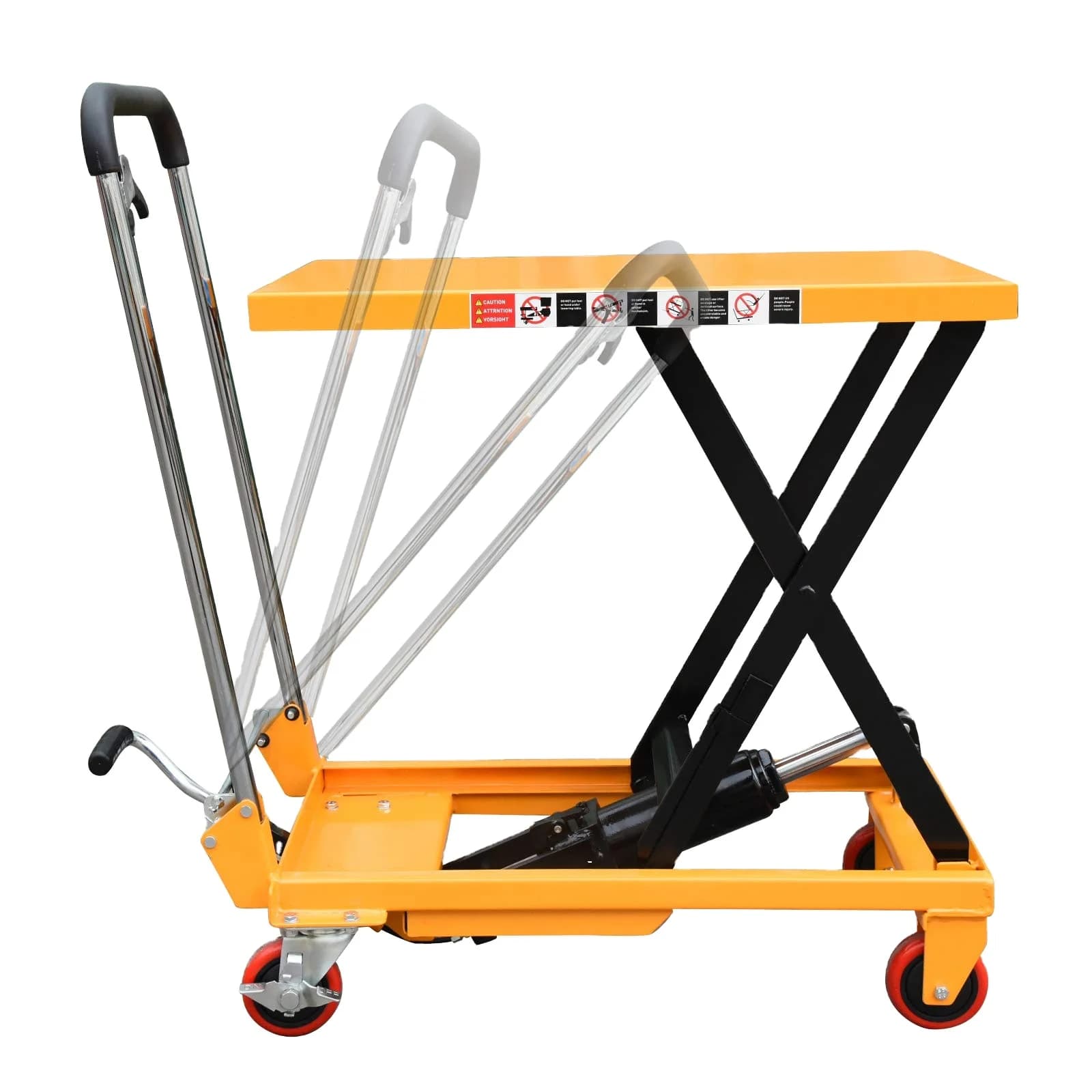 1000Kg Lifting Hand Hydraulic Scissor Lift with Stainless Steel & Aluminum Alloy Construction ed