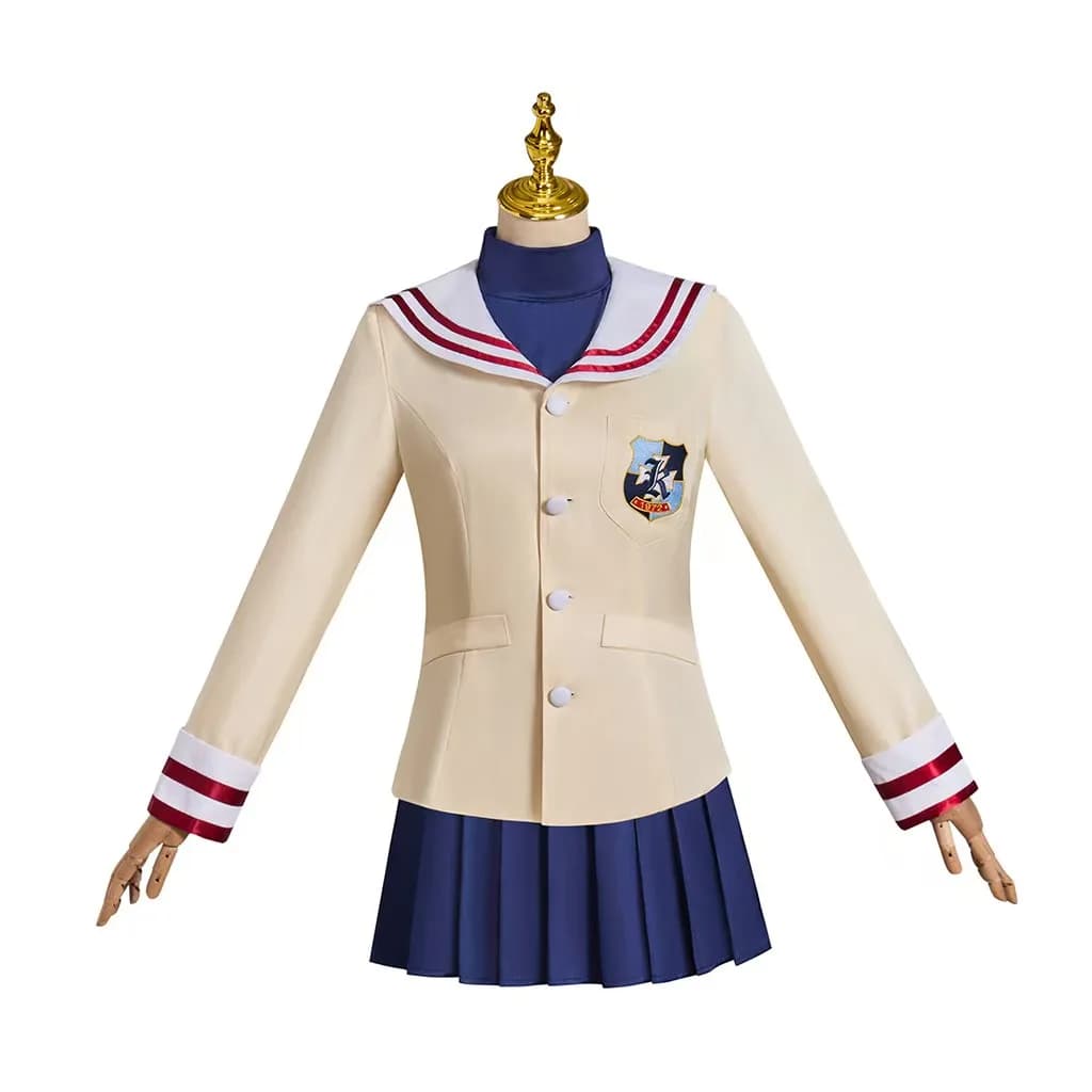 2025 Gioco Clannad Furukawa Nagisa Costume Cosplay High School Campus Uniforme Gonna Cappotto Donna adulta Kawaii Campus Vestito da marinaio