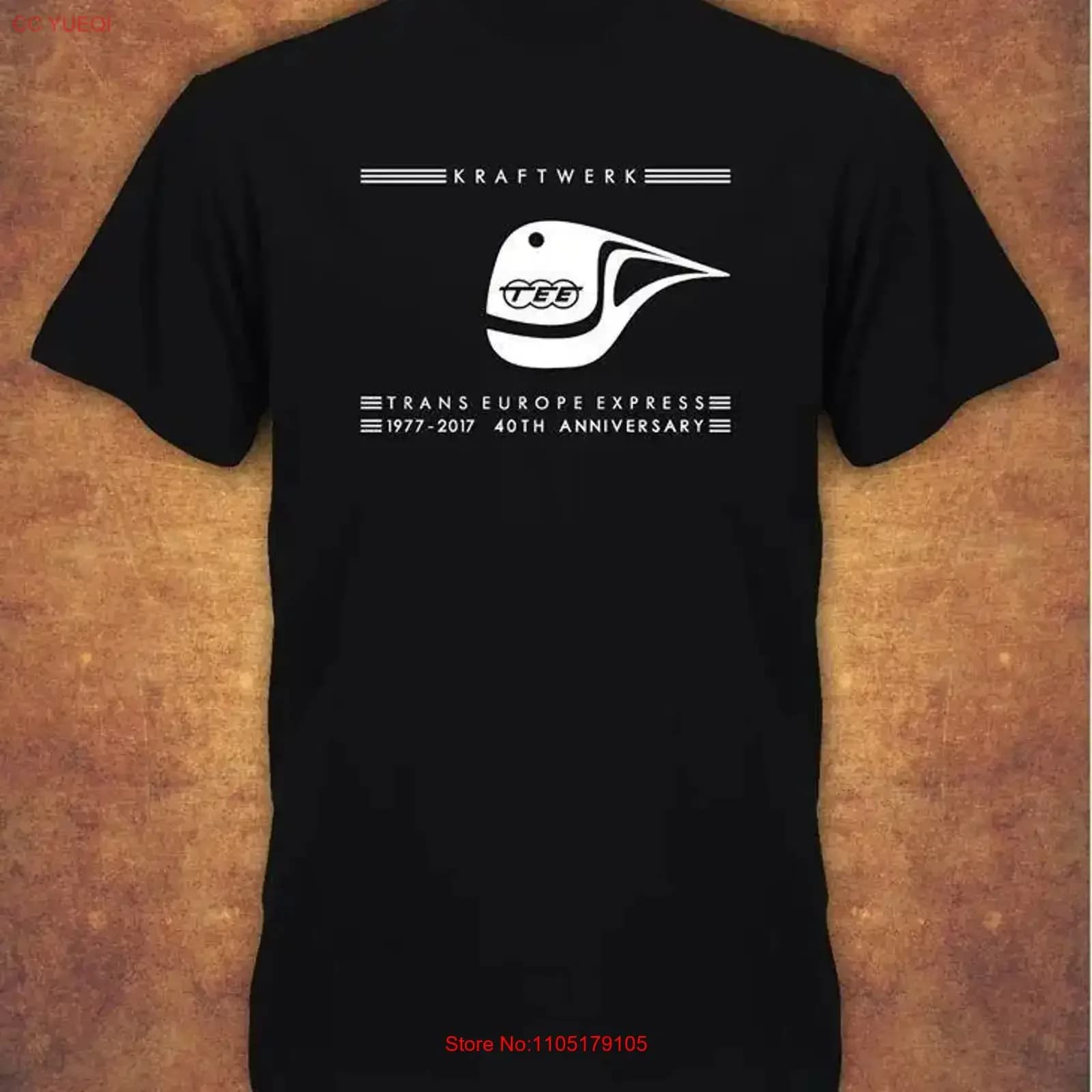 40° anniversario KRAFTWERK TRANS EUROPE EXPRESS RETRO T Shirt Nero vintage Lavato Abiti leggermente firmati Casual Versatile