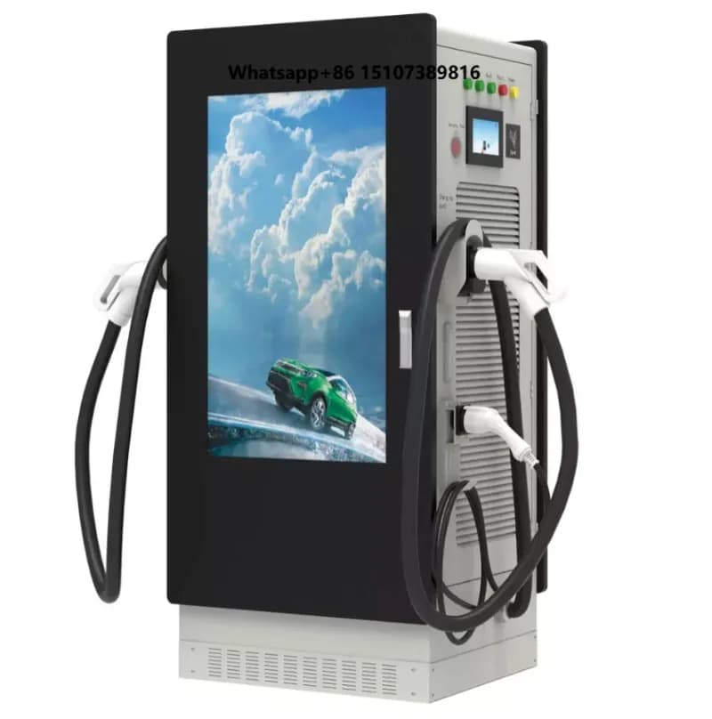 Stazione di Ricarica Rapida DC per Auto Elettriche da 60kW 90kW 120kW con Uscita CCS GBT e Schermo Pubblicitario