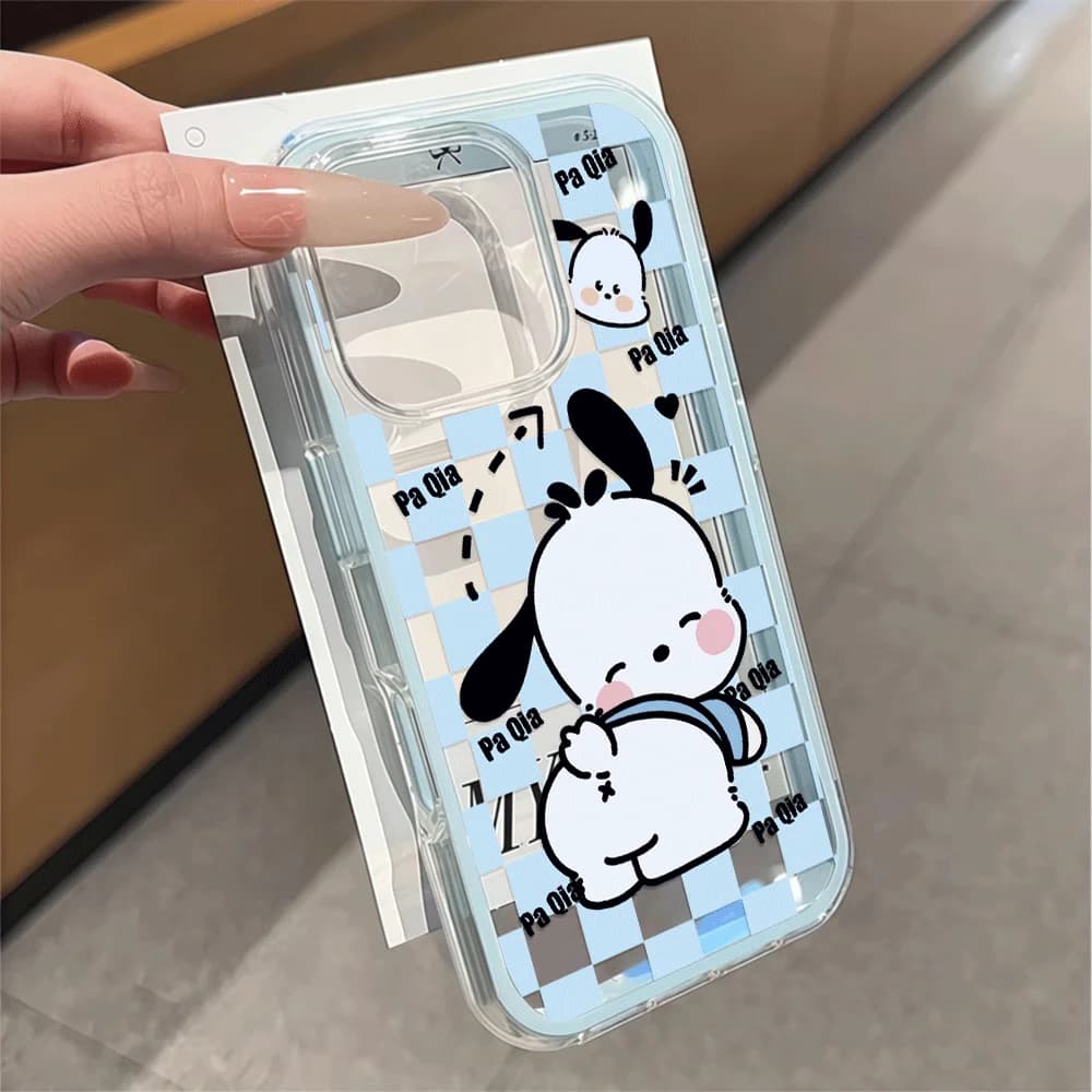 Custodia Protettiva Morbida Trasparente con Cartone Animato Carino Pochacco PaQia per iPhone 17 Pro 16 15 14 Pro Plus 11 12 13 Pro Max X XR XS 17 Air
