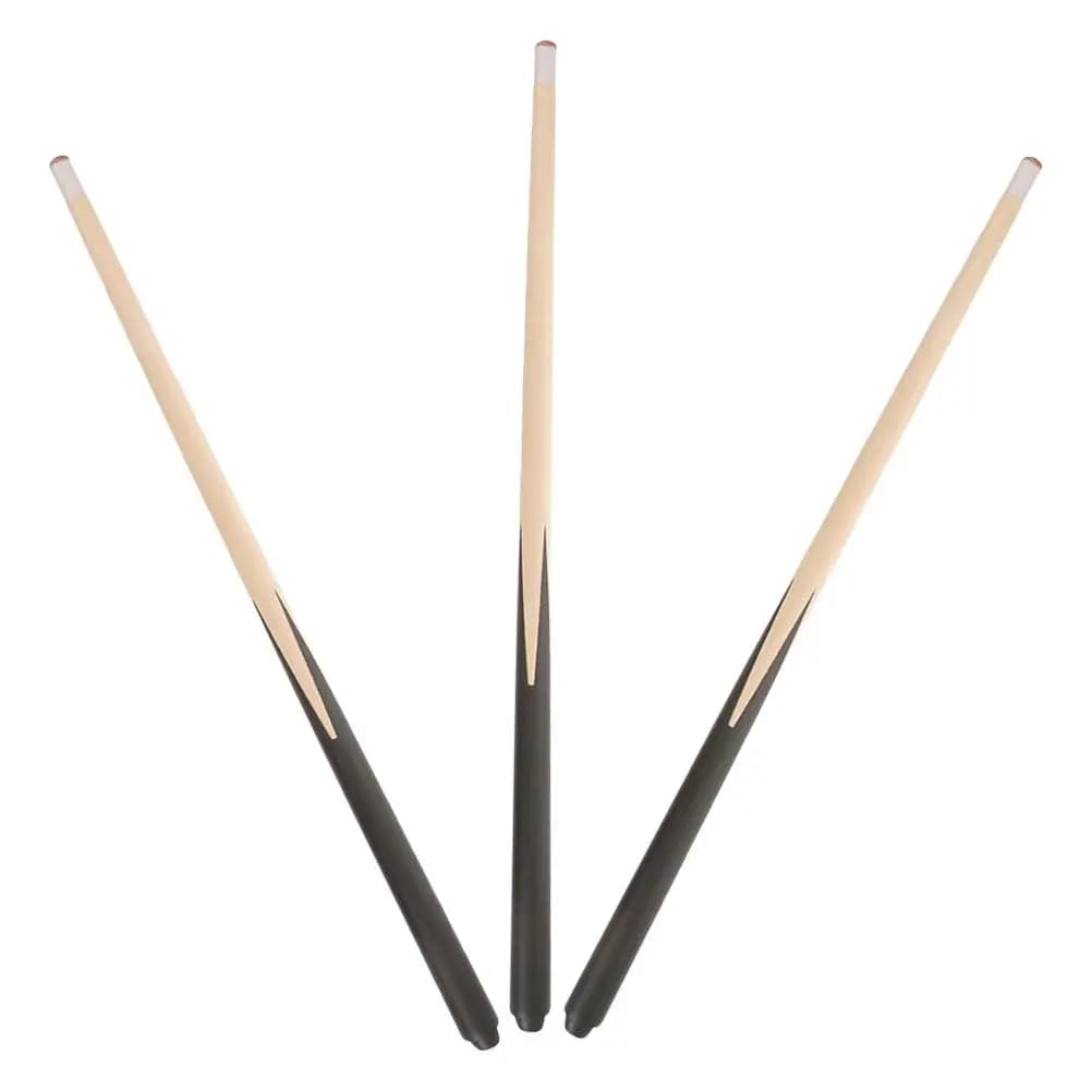 Set di 3 Mini Stecche da Biliardo in Legno Duro, Stecche Corte da 48 Cm per Pratica, Attrezzatura per Biliardo