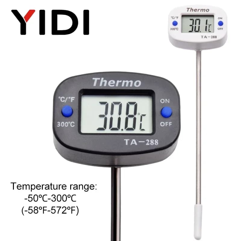 LCD Digitale TA288 Alimenti BBQ Sonda Termometro Misuratore di Temperatura Tester Monitor per Forno Latte Acqua Olio Cucina Cottura