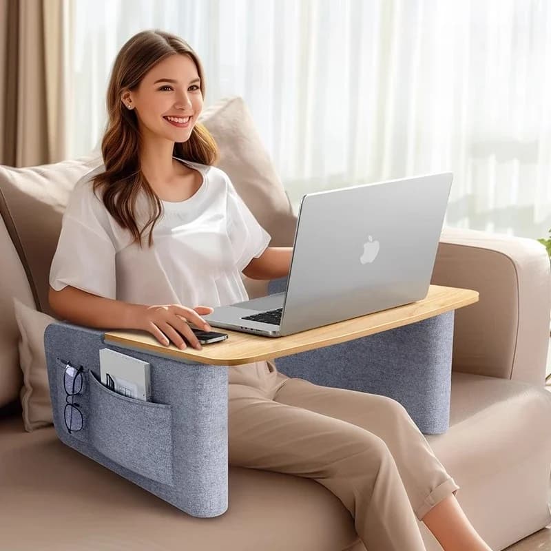 Multi-Functional Knee Laptop Desk Lazy Sofa Tray Table Bed Writing Stand Reading Gaming Table for Small Space Use