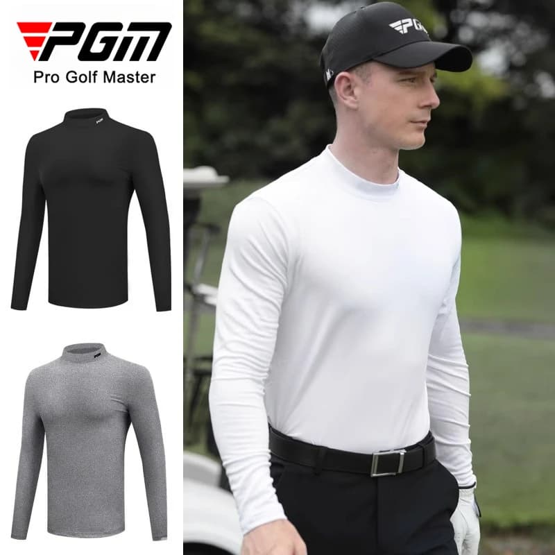 Magliette a maniche lunghe da golf da uomo PGM, abbigliamento intimo caldo autunno inverno YF388