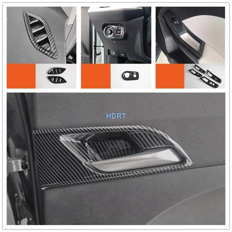 Per MG 3 MG3 2024 + In Fibra di Carbonio Interni Car Styling Cambio Finestra Pannello di Controllo Anteriore Tazza di Acqua Posteriore Air Vent Presa di Copertura